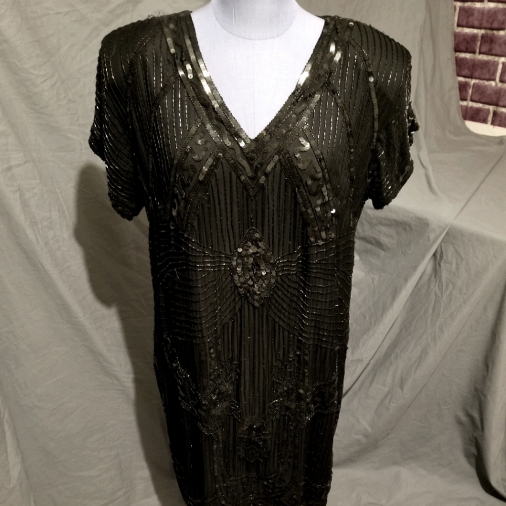 Vintage sequined evening dress